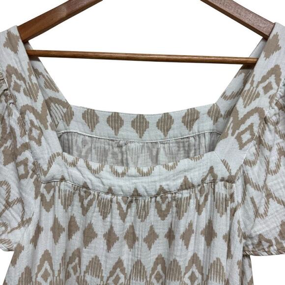 Sonoma Good for Life White and Cream Flutter Sleeve Maxi Dress - Picture 4 of 9